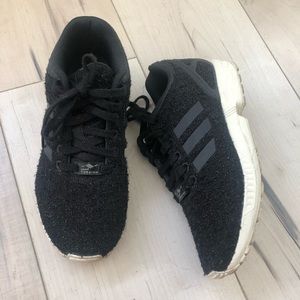 Adidas Tweed Black ZX Flux Sneakers